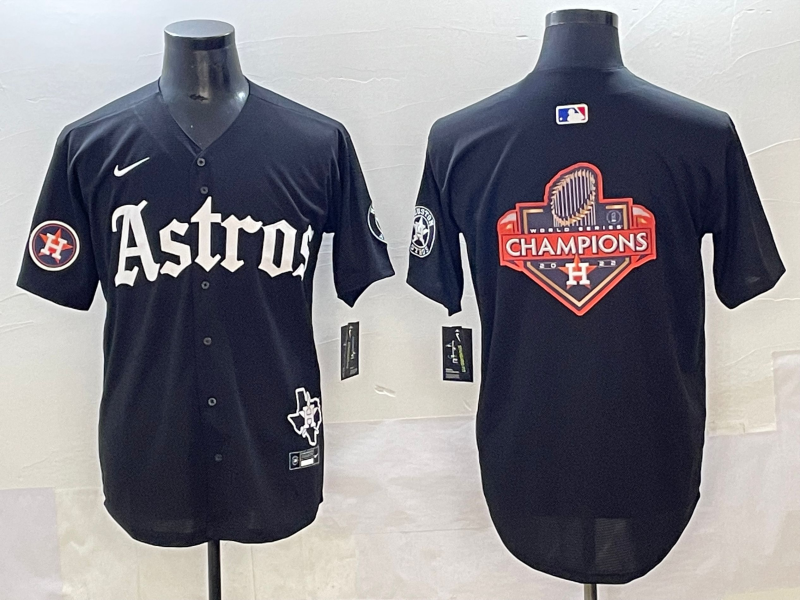 Men Houston Astros blank black MLB Nike 2025 jersey 03->houston astros->MLB Jersey